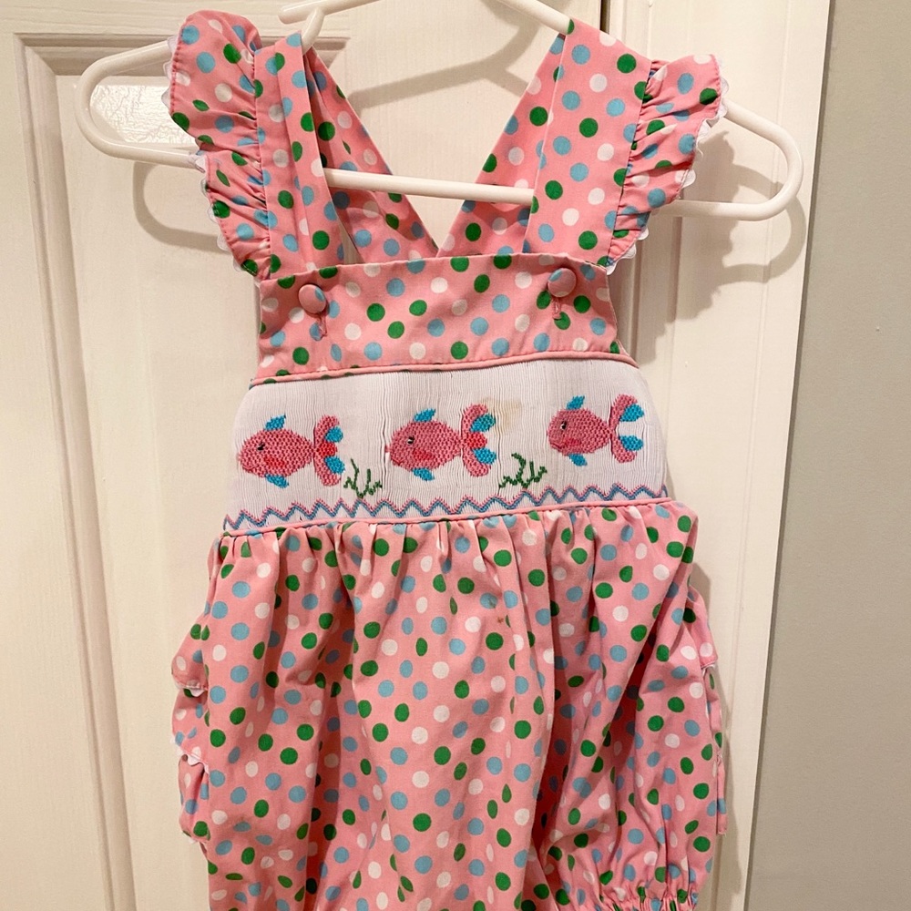Stellybelly Smocked Bubble - Fish 🐠 Print